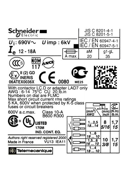 Schneider Lrd-21 7-10A Arası Termik Röle fiyatları