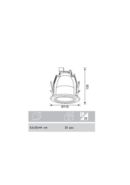 Jd528 Dikey G24 Duylu Camlı Downlight