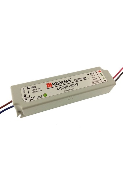 Led Trafosu 12Vdc 5A Ip67 - Mswp-6012