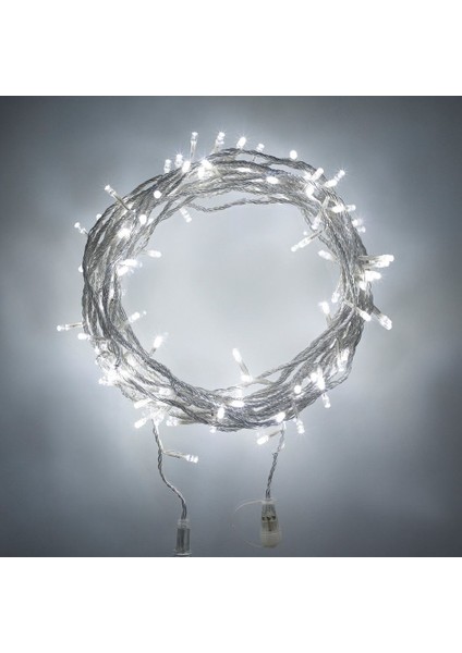 elektrik Beyaz Süsışık Eklemeli 10Mt 100 Ledli