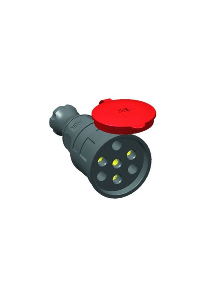 Priz Kauçuk Ip44 25A Seyyar 3P+N