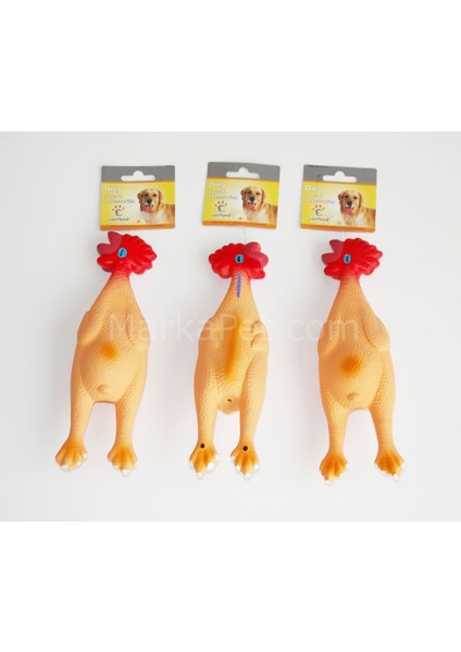 Plastik Tavuk Köpek Oyuncağı 23,5 Cm