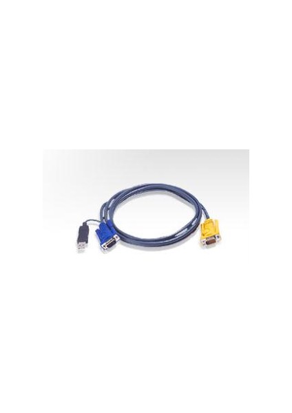 Usb Kvm (Keyboard/Video Monitor/Mouse) Switch İçin Kablo, 3 Metre, 1 X Sphd-15 Erkek <-> 1 X Monitör 15 Pin Hdb Erkek, 1 X Klavye / Mouse Usb A Erkek