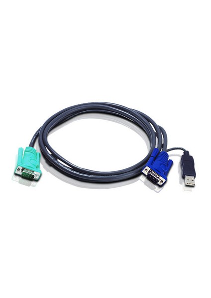 Usb Kvm (Keyboard/Video Monitor/Mouse) Switch İçin Kablo, 5 Metre, 1 X Sphd-15 Erkek <-> 1 X Monitör 15 Pin Hdb Erkek, 1 X Klavye / Mouse Usb A Erkek