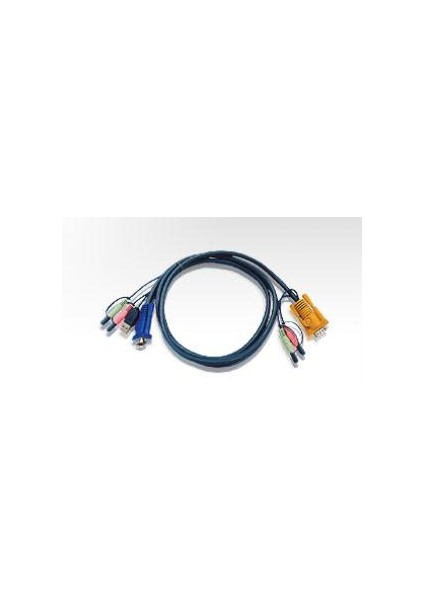 Usb Kvm (Keyboard/Video Monitor/Mouse) Switch İçin Kablo, 5 Metre, 1 X Sphd-15 Erkek, 2 X Audio Plug <-> 1 X Monitör 15 Pin Hdb Erkek, 1 X Klavye / Mouse Usb A Erkek, 2 X Audio Yuvası