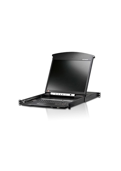Sürgülü Kasaya Sahip, 17 İnç Lcd Ekran, Türkçe Klavye Ve Touchpad&#039:İ Bulunan 8 Port Cat 5 Kvm Over The Net™ Switch - 1 Lokal / 1 Uzak Kullanıcı Erişimi