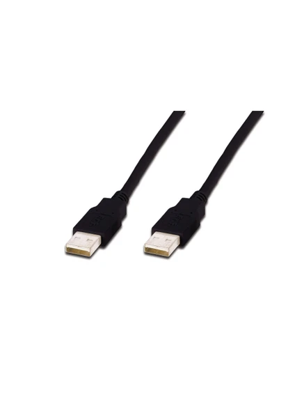 Usb 2.0 Bağlantı Kablosu, Usb A Erkek -Usb A Erkek, 1 Metre, Awg 30, Usb 2.0 Uyumlu, Siyah Renk