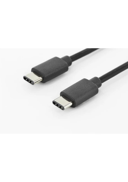 Usb Tip C Bağlantı Kablosu, Usb Tip C Erkek (Usb 2.0) - Usb Tip C Erkek (Usb 2.0), 1.8 Metre, Awg 24/28, 2X Zırhlı, Ul, Nikel Kaplama, Siyah Renk