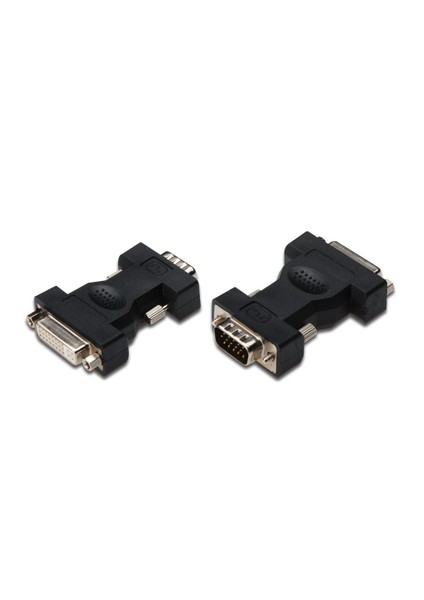 Dvı - Vga Adaptörü, Dvı-I (24+5) Dişi - Hd15 Erkek, Siyah Renk