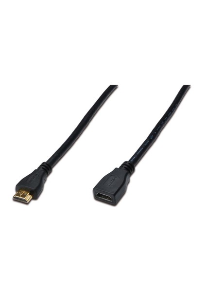 Hdmı High Speed Wih Ethernet Uzatma Kablosu (Hdmı 1.4), 1080P, Hdmı Tip A Erkek - Hdmı Tip A Dişi, 3 Metre, Awg30 , 3X Zırhlı, Ul, Altın Kaplama, Siyah Renk