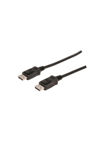 Displayport Bağlantı Kablosu, Dp Erkek - Dp Erkek, 10 Metre, Kilit Mekanizmalı, Dp, 1.2 Uyumlu, Ul, Siyah Renk