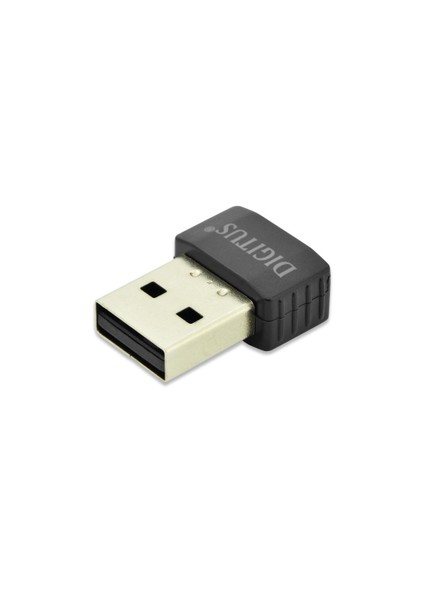 Digitus Tiny Kablosuz (Wireless) 11Ac Usb 2.0 Adaptör, 433Mbp, 2.4/5Ghz Dual Band Çalışabilme Özelliği, Realtek Rtl8811Au Çip Takımı, 1T/1R