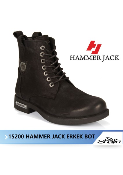 15200 Siyah Hakiki Deri Erkek Bot