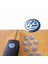 VW Golf İçin 2 Adet Araç Anahtar Logo Amblemi Ürün Mavi Renkten Oluşmaktadır Çapı: 1.4 cm 3