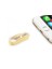 iPhone Uyumlu Örgü Şeklinde Renkli Çelik Şarj Data Kablosu - Gold 1