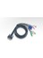 Ps/2 Kvm (Keyboard/Video Monitor/Mouse) Switch İçin Kablo, 1.80 Metre, 1 X Db-25 Erkek <-> 1 X Monitör 15 Pin Hdb Erkek, 1 X Klavye 6 Pin Mini-Din Erkek, 1 X Mouse 6 Pin Mini-Din Erkek, 2 X Audi 1