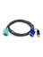 Usb Kvm (Keyboard/Video Monitor/Mouse) Switch İçin Kablo, 3 Metre, 1 X 15 Pin Sphd Erkek <-> 1 X Monitör 15 Pin Hdb Erkek, 1 X Klavye / Mouse Usb A Erkek 1