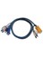 Usb Kvm (Keyboard/Video Monitor/Mouse) Switch İçin Kablo, 3 Metre, 1 X Sphd-15 Erkek, 2 X Audio Plug <-> 1 X Monitör 15 Pin Hdb Erkek, 1 X Klavye / Mouse Usb A Erkek, 2 X Audio Yuvası 1