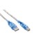 Usb 2.0 Bağlantı Kablosu, Usb A - Usb B, 1.80 Metre, Mavi Renk, Işıklı, Yüksek Hıza Sahip Marvell 9230 Çipli 1