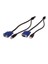 Kvm (Keyboard/Video Monitor/Mouse) İçin Ahtapot Kablo, 3 Metre, Siyah Renk, 1 X Vga Hddb15 Erkek, 1 X Usb A Erkek (Klavye Ve Mouse) <=> 1 X Vga Hddb15 Dişi, 1 X Usb B Erkek (Klavye Ve Mouse) 1
