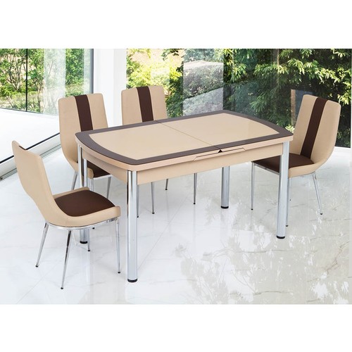 Gül Masa Oval Kelebek Masa Sandalye Takımı 6 Sandalyeli Fiyatı