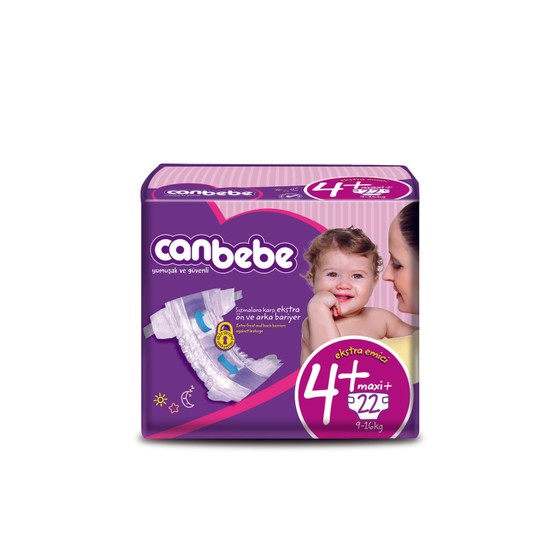 Canbebe Bebek Bezi Süper Ekonomik 4+ Beden 22 Adet Fiyatı