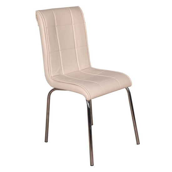 Kristal Masa 4 lü Monopetli Sandalye Düz Krem Fiyatı