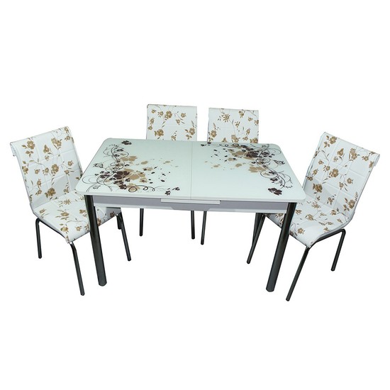 Mavi Mobilya Mutfak Cam Masa Takımı Ortadan Açılır Kahve Fiyatı