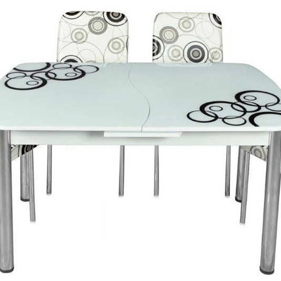 Mavi Mobilya Mutfak Cam Masa Takımı Otomatik Açılır Siyah Fiyatı