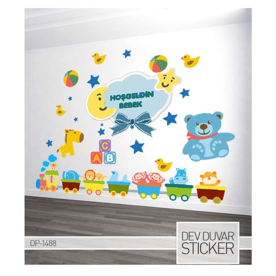 Artikel Hoşgeldin Bebek Dev Duvar Sticker Fiyatı