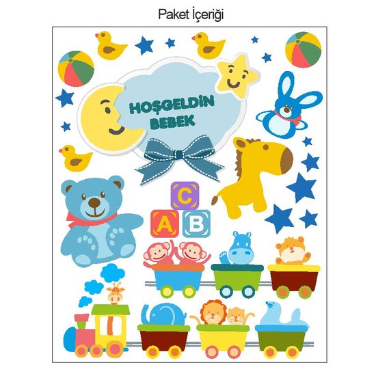 Artikel Hoşgeldin Bebek Dev Duvar Sticker Fiyatı