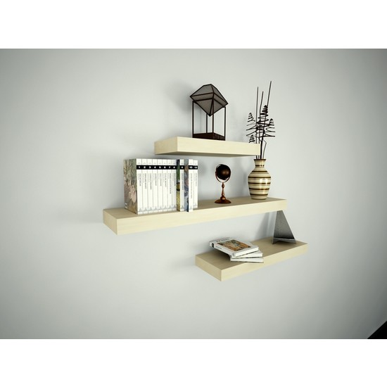 Ankara Mobilya 3 Lü Duvar Rafı Akçaağaç 36Mm Fiyatı