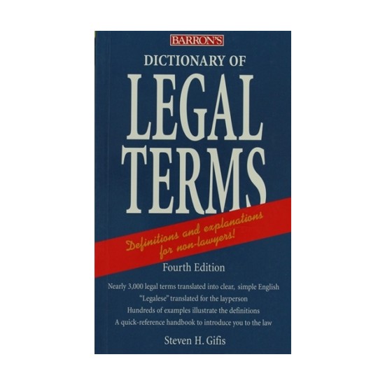 Barron's Dictionary of Legal Terms Kitabı ve Fiyatı Hepsiburada