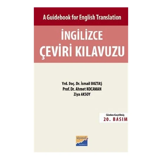 A Guidebook For English Translation İngilizce Çeviri Kılavuzu - Cevap Anahtarı