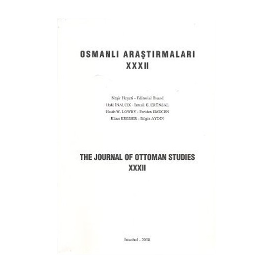 Osmanlı Araştırmaları The Journal of Ottoman Studies Sayı Kitabı