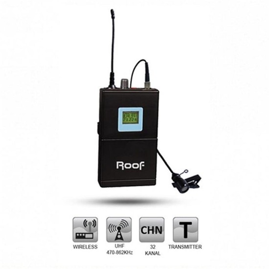 Roof R4000 + R4 Telsiz Yaka Mikrofonu 2'li