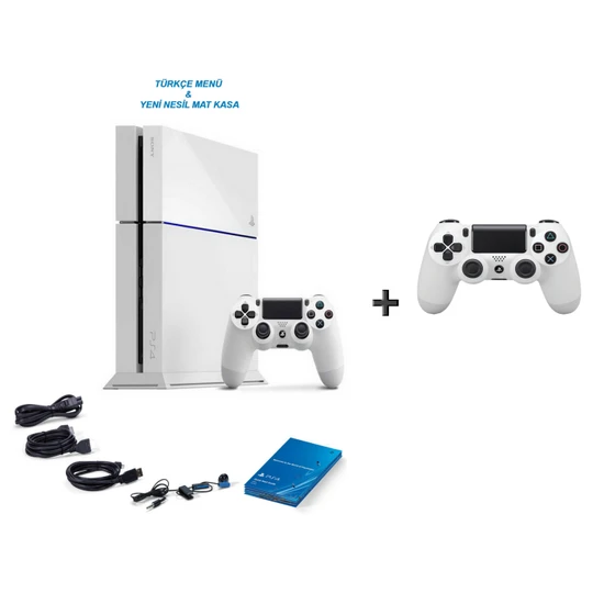 Sony Playstation 4 500 Gb Beyaz Oyun Konsolu + 2. Kol