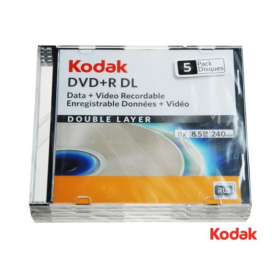 Kodak Dvd+R Dl 8.5 Gb 240 Min. 5Li Paket