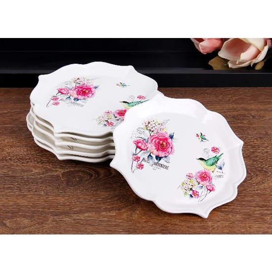 Gönül Porselen Seramik Rosalinda 6Lı Pasta Tabağı Seti Fiyatı