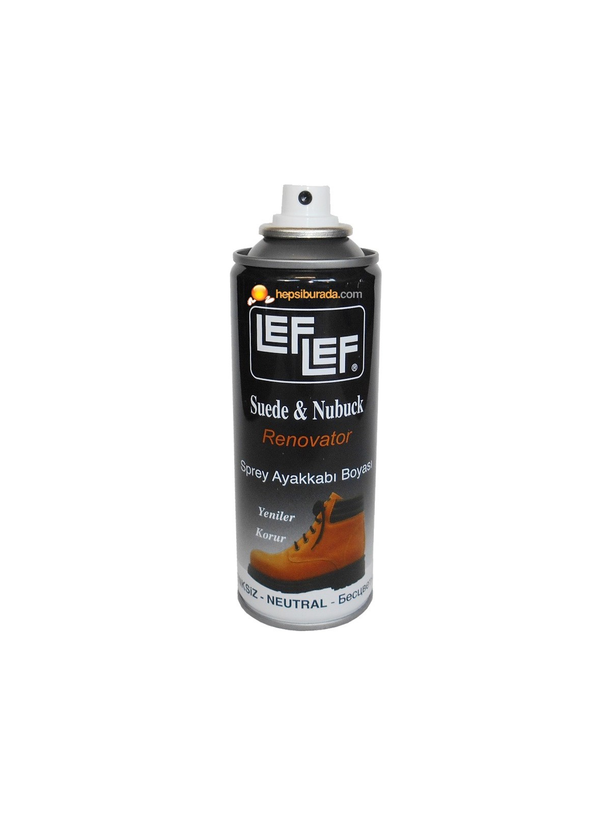 LefLef Nuri Leflef Süet Nubuk Boyası Sprey 200 ml Siyah - Görsel 3