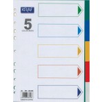 Kraf 1005R A4 Separatör 5 Renk 5 Parça Renkli Dosya Düzenleme İçin Kullanışlı