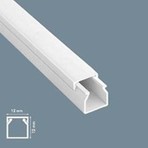 Mutlusan 12 x 12 Yapışkanlı Kablo Kanalı 10 Metre 1 MT X 10 ADET