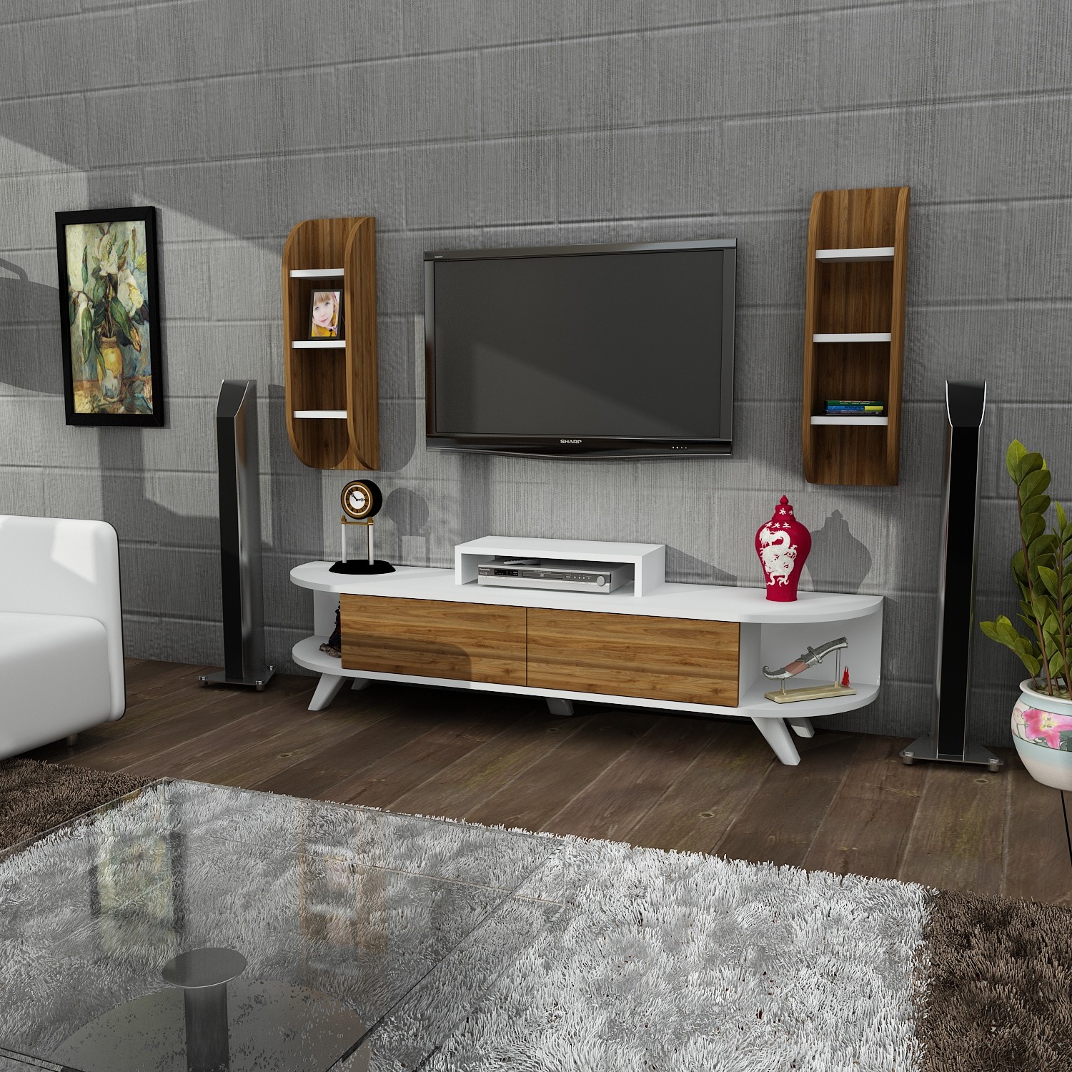 Sanal Mobilya Lara Tv Ünitesi Duvar Ünitesi 140 Cm Fiyatı