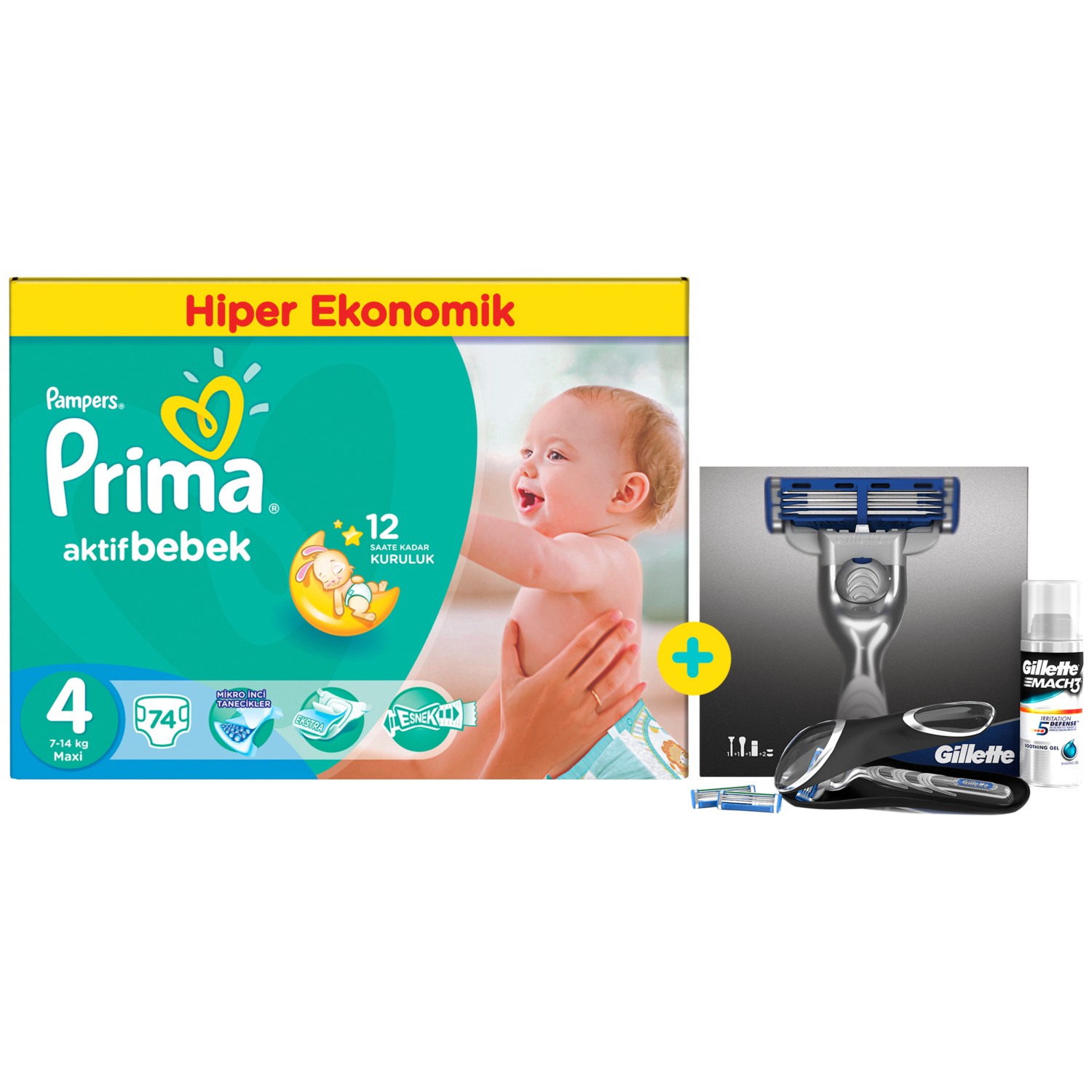 Prima Bebek Bezi Aktif Bebek Hiper Ekonomik Paket 4 Beden