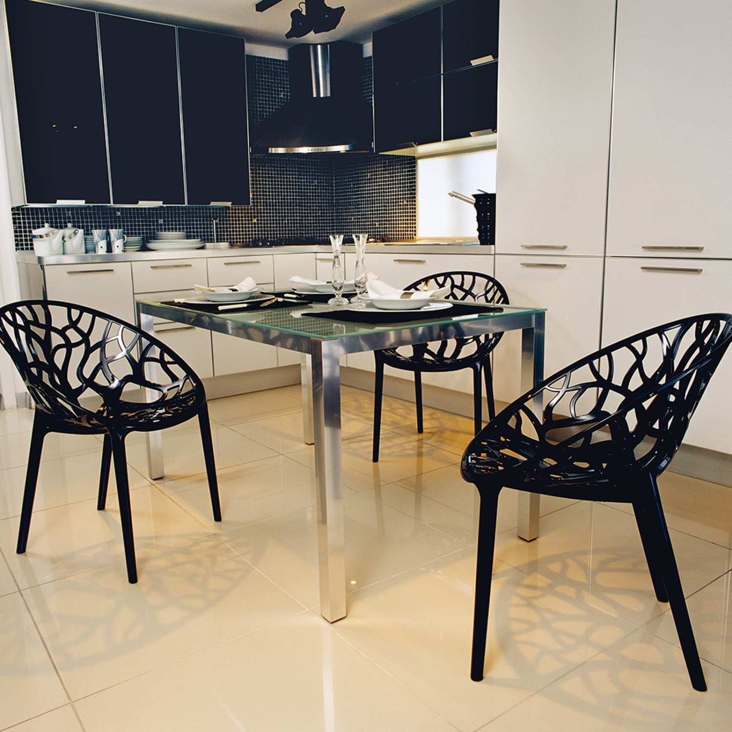 Siesta Contract Crystal Sandalye Siyah Transparan Fiyatı