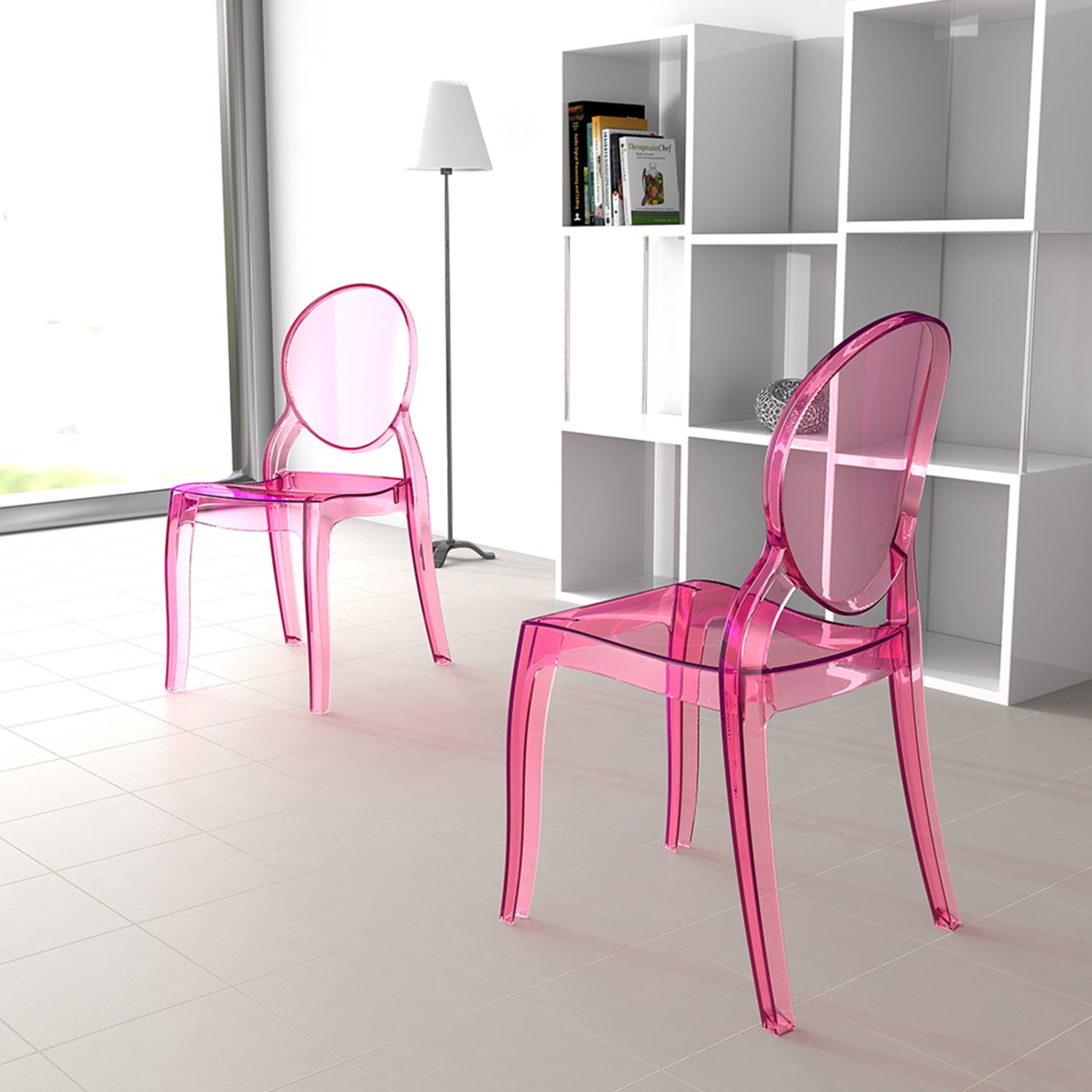 Siesta Contract Elizabeth Sandalye Pembe Transparan Fiyatı