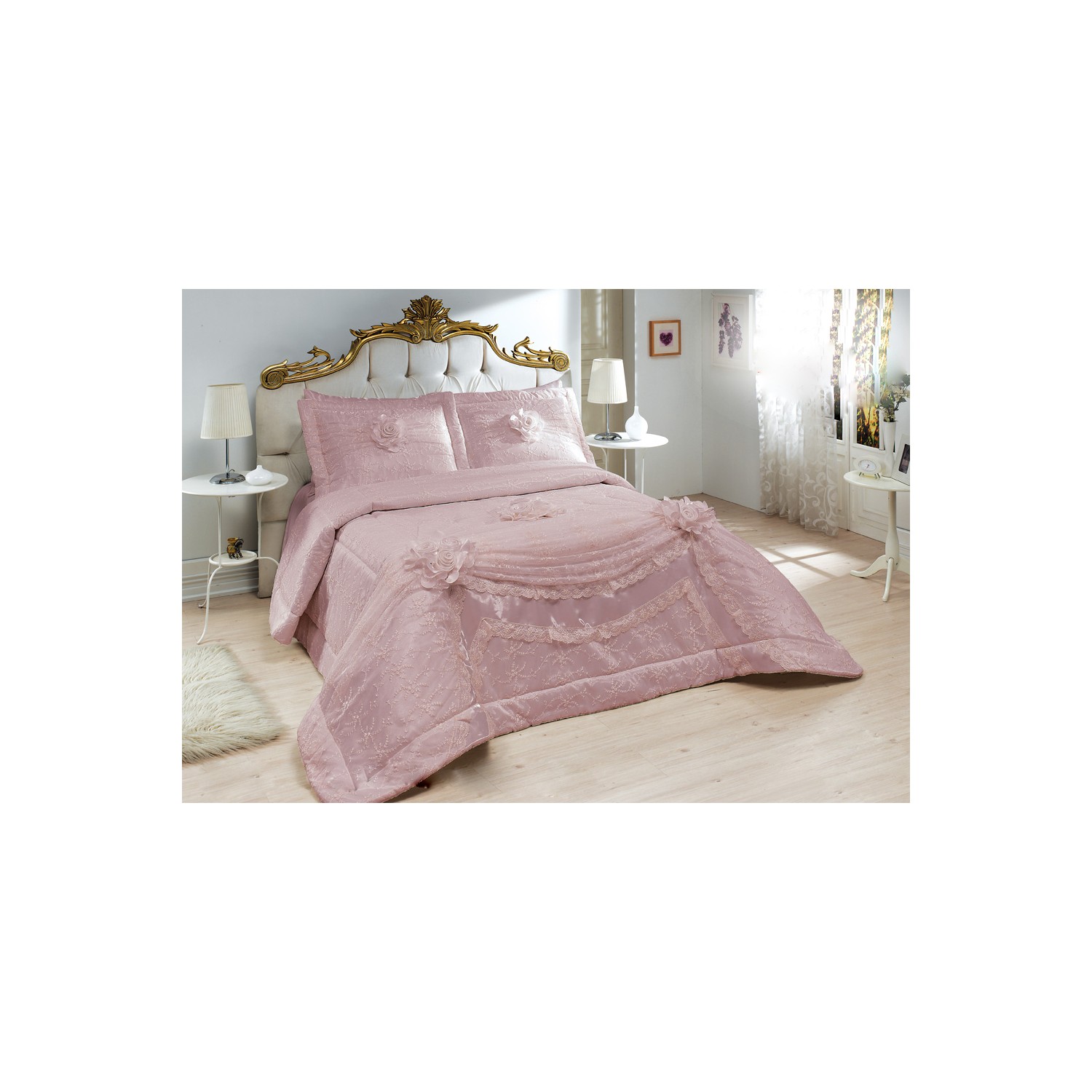 Amore Pudra Çift Kişilik Fantazi Yatak Örtüsü Seti Fiyatı Amore Pudra Çift Kişilik Fantazi Yatak Örtüsü Seti Fiyatı