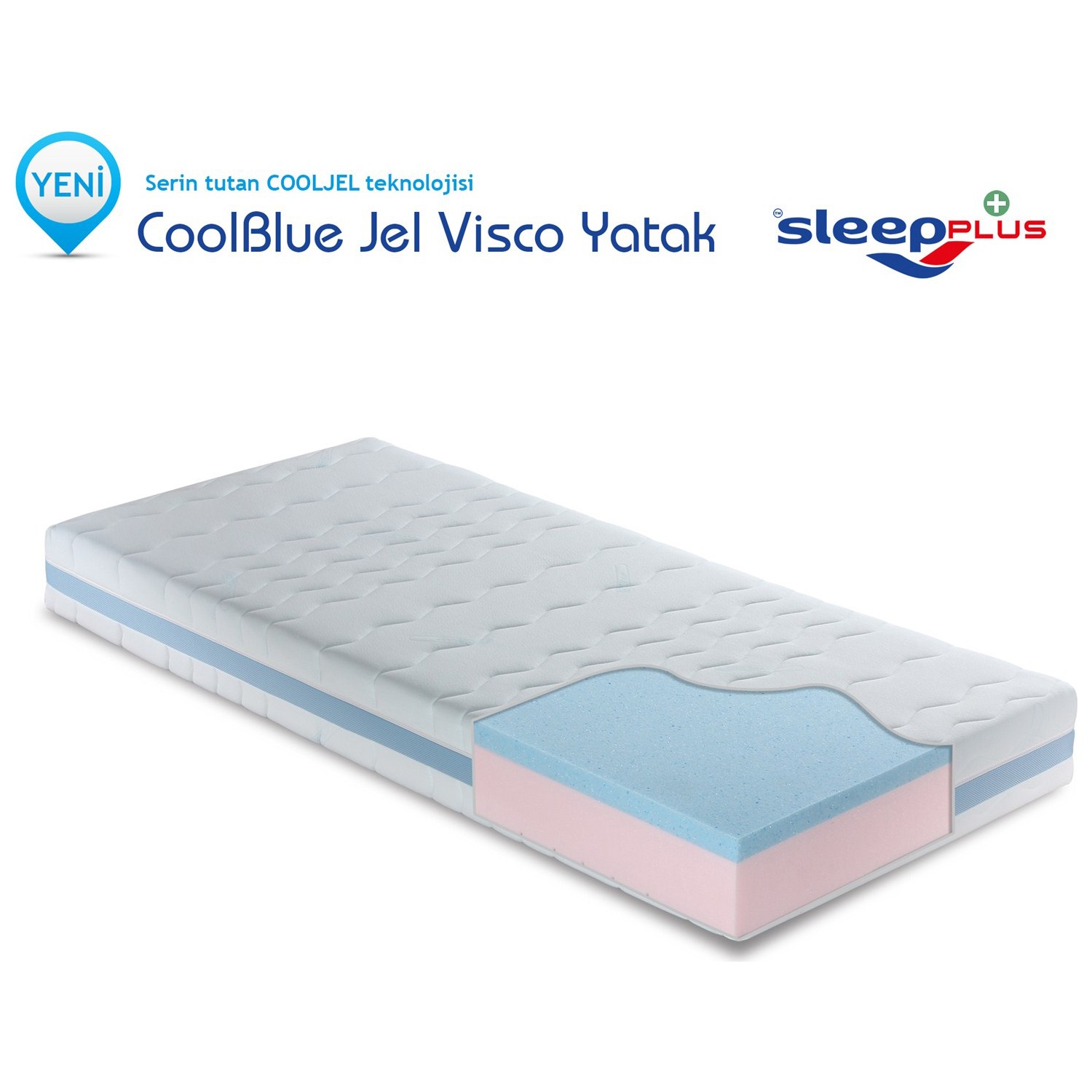 Sleepplus CoolBlue Jel Visco Yatak 100X200 cm Fiyatı