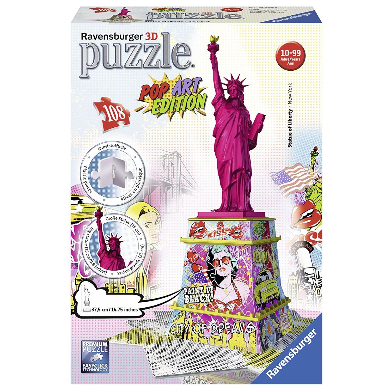 Ravensburger 3 Boyutlu Plastik Puzzle Pop art Özgürlük Fiyatı