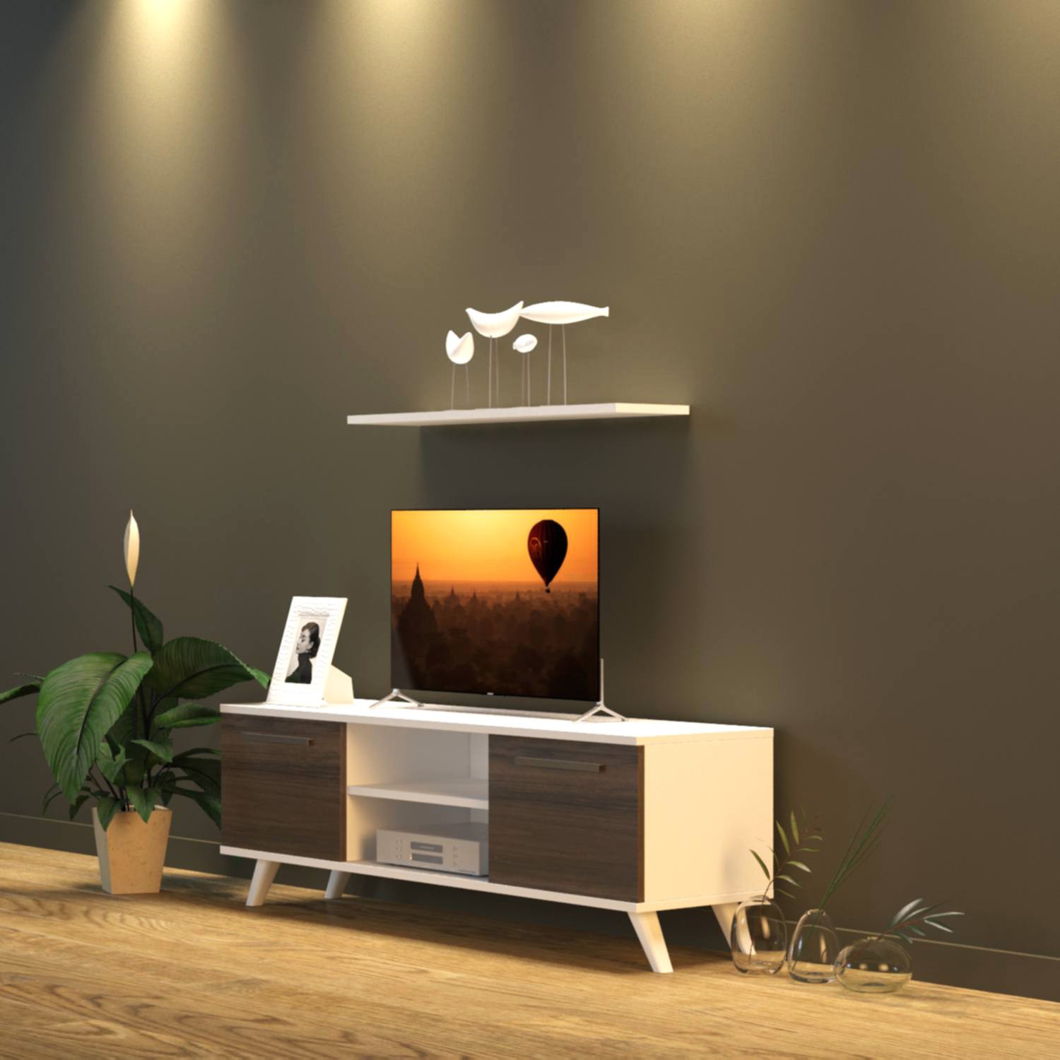 Nur Mobilya 140 cm Tv Sehpası Gövde Beyaz Kapak Ceviz Fiyatı Nur Mobilya 140 cm Tv Sehpası Gövde Beyaz Kapak Ceviz Fiyatı